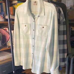 ZeroXposur Light Green Plaid Button Down Shirt